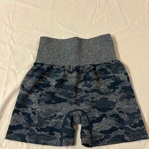 Blue Camouflage Print Shorts 💙🌊✨